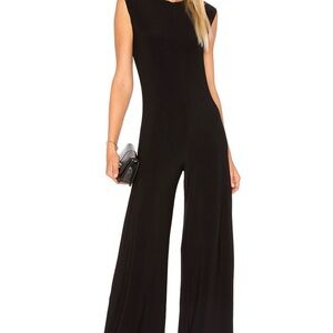 Norma Kamali Black Wide-Leg Jumpsuit